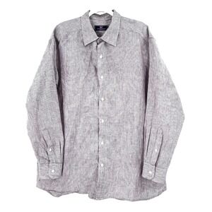 Vineyard Vines 100% Linen Shirt Men's Size XL Pinstripes Long Sleeve Button Up